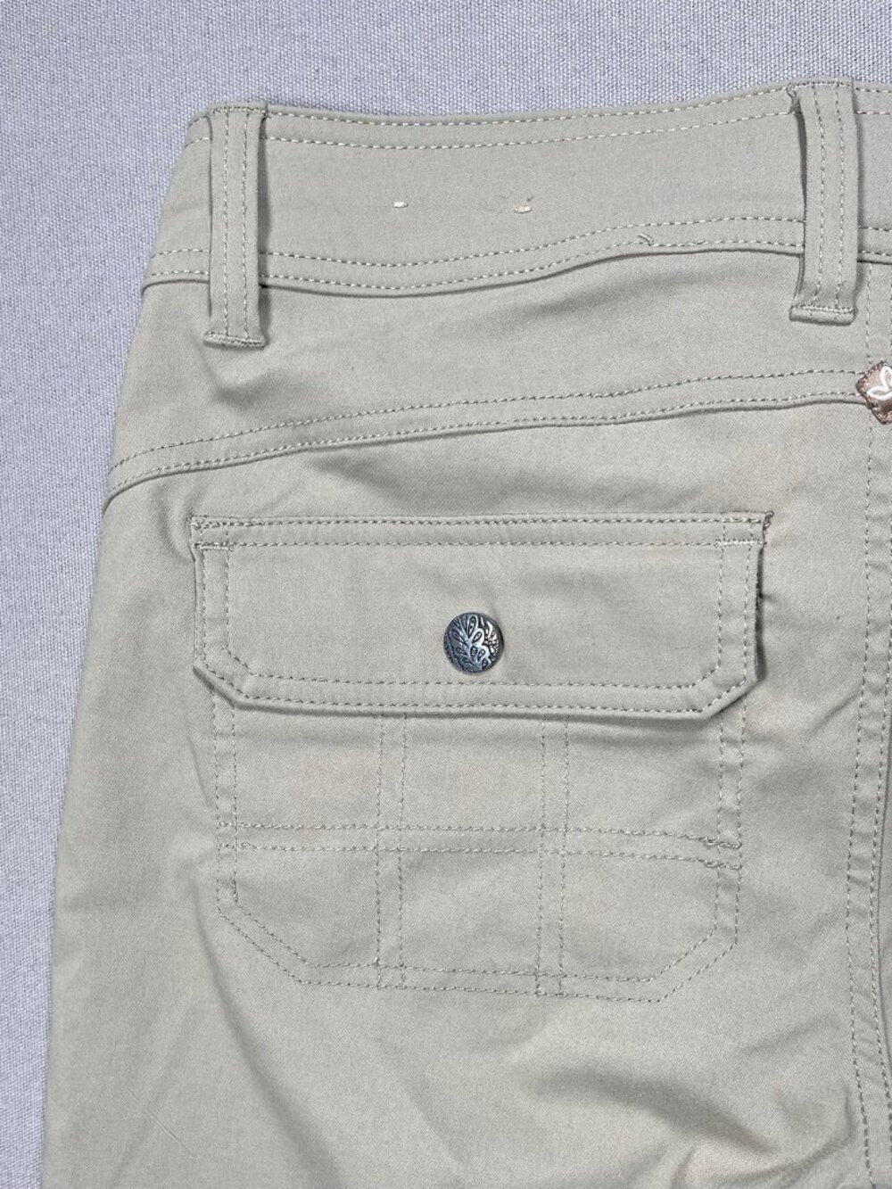 Prana Halle Outdoor Hiking Zion Stretch Roll Up Khaki Pants - Women Size 4 X 32 - Picture 13 of 16